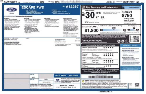 Black 2024 Ford Escape Active