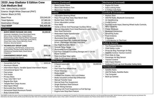 2020 Jeep Gladiator Sport