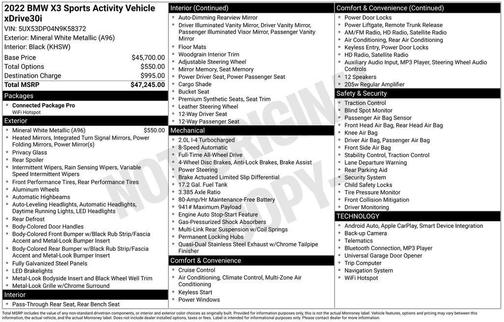 2022 BMW X3 xDrive30i