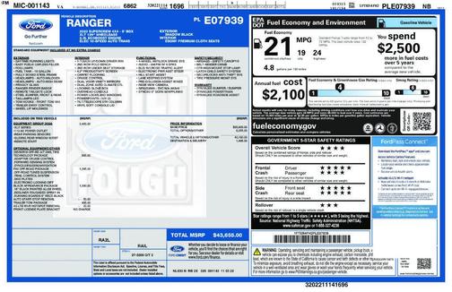 Black 2023 Ford Ranger XLT