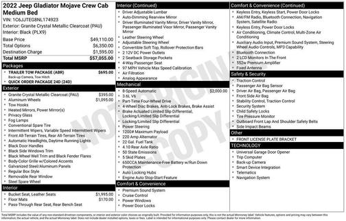 2022 Jeep Gladiator Mojave