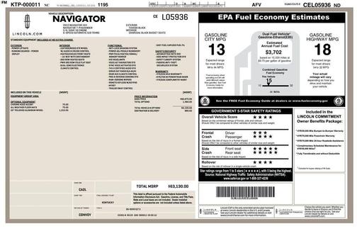 Black 2012 Lincoln Navigator Base