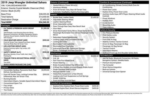 2019 Jeep Wrangler Unlimited Sahara