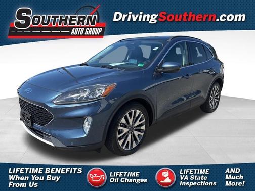 Blue 2020 Ford Escape Titanium Hybrid