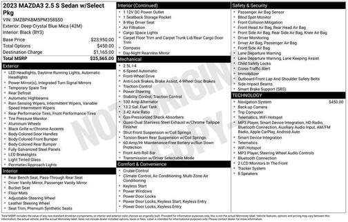 Deep Crystal Blue Mica 2023 Mazda Mazda3 FWD w/Select Package