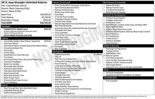 Black 2014 Jeep Wrangler Unlimited Rubicon