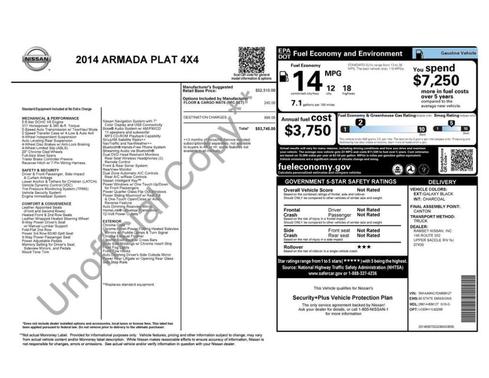 Galaxy Black 2014 Nissan Armada Platinum