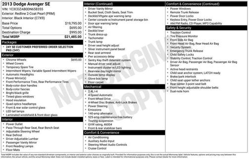 2013 Dodge Avenger SE