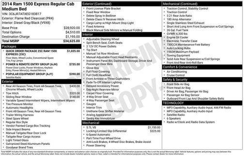 Red 2014 RAM 1500 Tradesman/Express