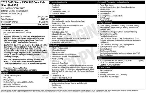 2023 GMC Sierra 1500 SLE