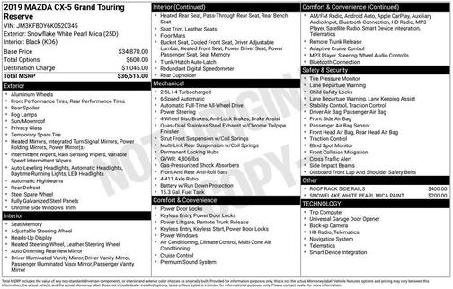 2019 Mazda CX-5 Grand Touring Reserve