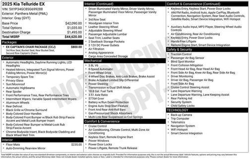 2025 Kia Telluride EX