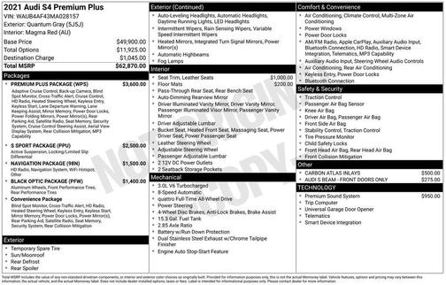 2021 Audi S4 3.0T Premium Plus