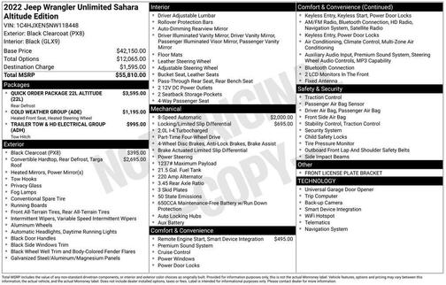 2022 Jeep Wrangler Unlimited Sahara Altitude