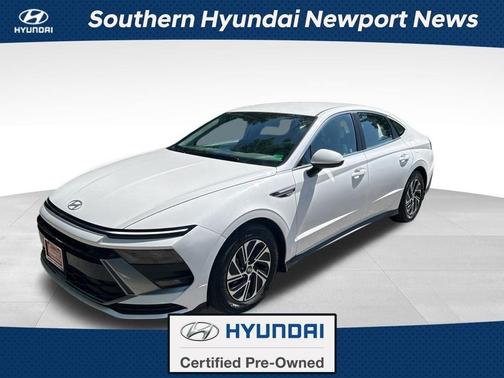 White 2026 Hyundai SONATA Hybrid Blue