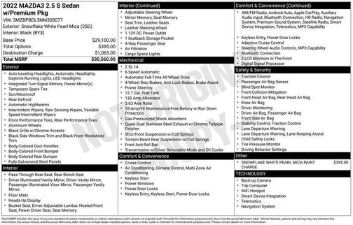 2022 Mazda Mazda3 AWD w/Premium Package