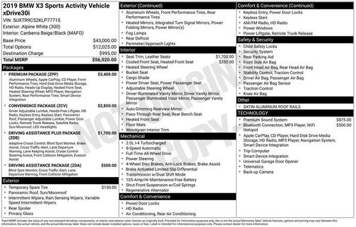 2019 BMW X3 xDrive30i