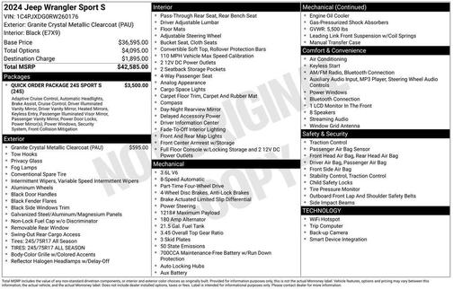 2024 Jeep Wrangler Sport