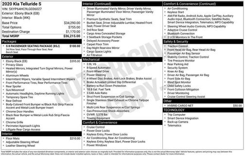 2020 Kia Telluride S