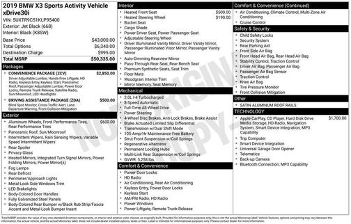 2019 BMW X3 xDrive30i