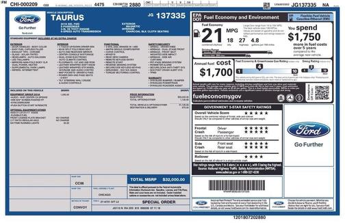 Gray 2018 Ford Taurus SEL
