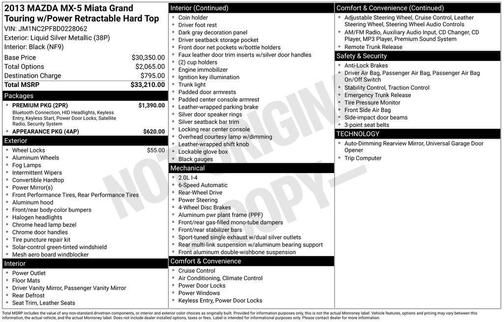 2013 Mazda MX-5 Miata Grand Touring
