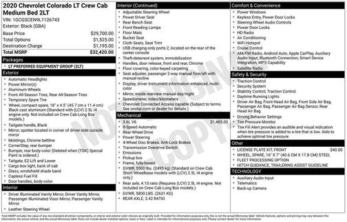 2020 Chevrolet Colorado LT