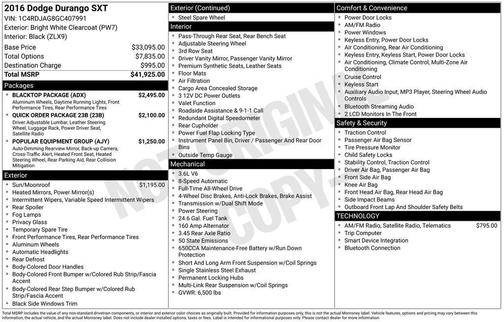 2016 Dodge Durango SXT