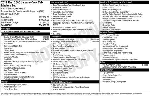 2019 RAM 2500 Laramie