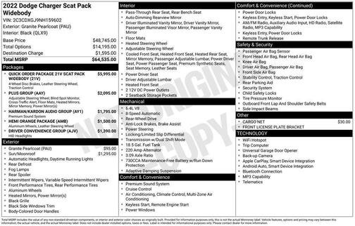 Gray 2022 Dodge Charger Scat Pack
