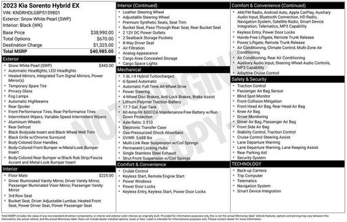 2023 Kia Sorento Hybrid EX