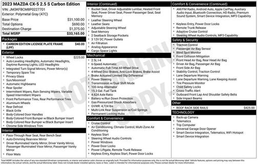 2023 Mazda CX-5 2.5 S Carbon Edition