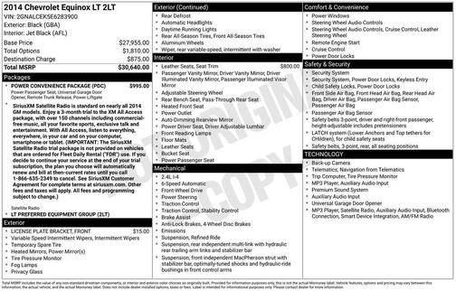 Black 2014 Chevrolet Equinox 2LT