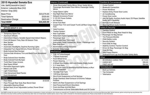 2015 Hyundai SONATA ECO