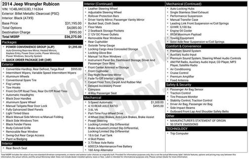 Silver 2014 Jeep Wrangler Rubicon