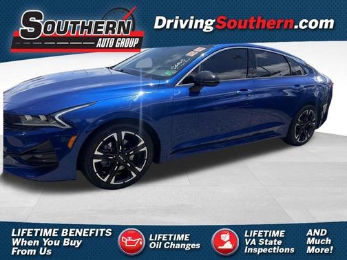 Blue 2022 Kia K5 GT-Line