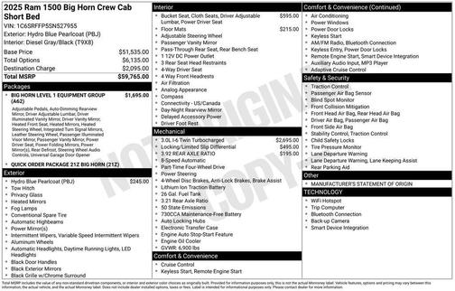 Blue 2025 RAM 1500 Big Horn/Lone Star