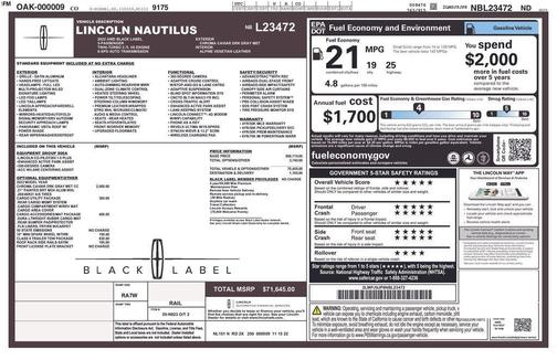 Gray 2022 Lincoln Nautilus Black Label
