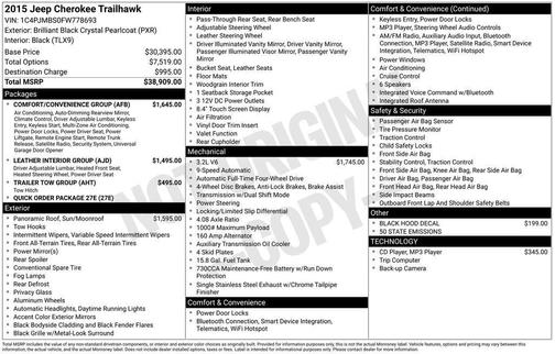 2015 Jeep Cherokee Trailhawk