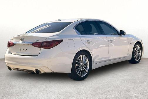 Pure White 2019 INFINITI Q50 3.0t LUXE