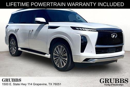 Radiant White 2025 INFINITI QX80 Luxe