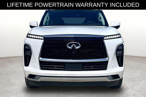 Radiant White 2025 INFINITI QX80 Luxe