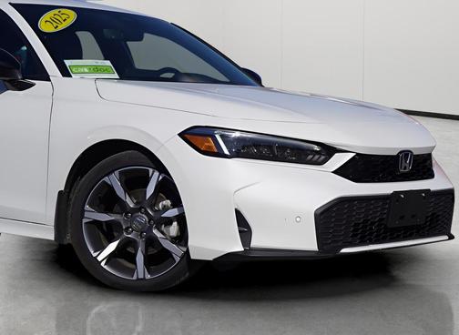 Platinum White Pearl 2025 Honda Civic Hybrid Sport