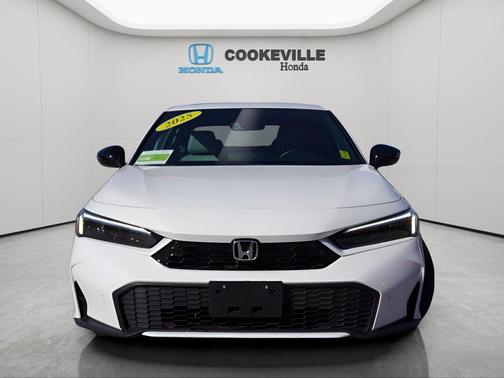 Platinum White Pearl 2025 Honda Civic Hybrid Sport