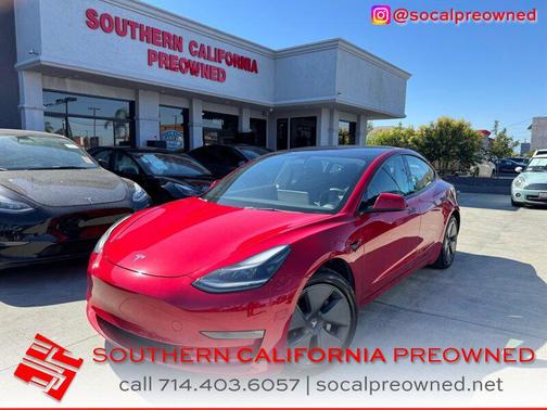 Red Multi-Coat 2022 Tesla Model 3 Long Range