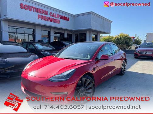Red Multi-Coat 2022 Tesla Model 3 Performance