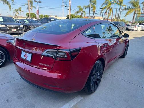 Red Multi-Coat 2022 Tesla Model 3 Performance