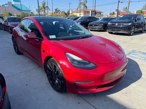 Red Multi-Coat 2022 Tesla Model 3 Performance