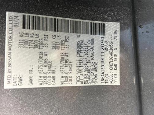 Gun Metallic 2024 Nissan Titan PRO-4X