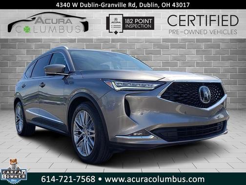 Liquid Carbon Metallic 2023 Acura MDX Advance